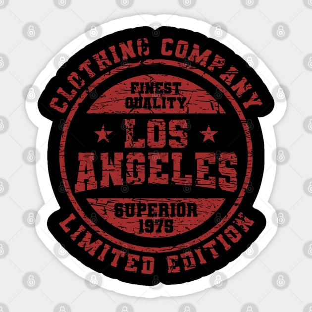 Los Angeles CA distressed Sticker by SpaceWiz95